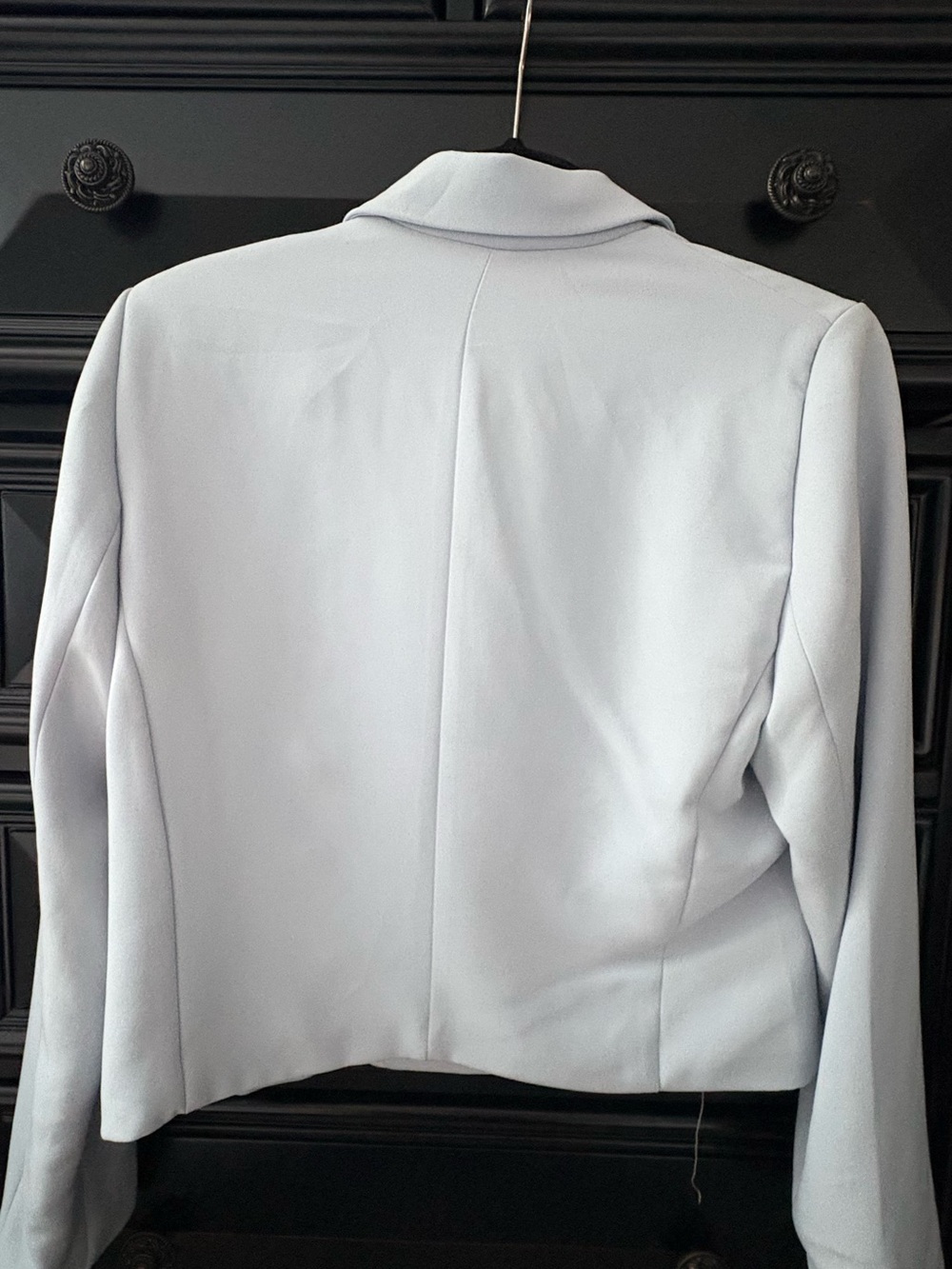 ESQUALO Pale Blue Cropped Blazer with Gold Buttons - Picture 3 of 13
